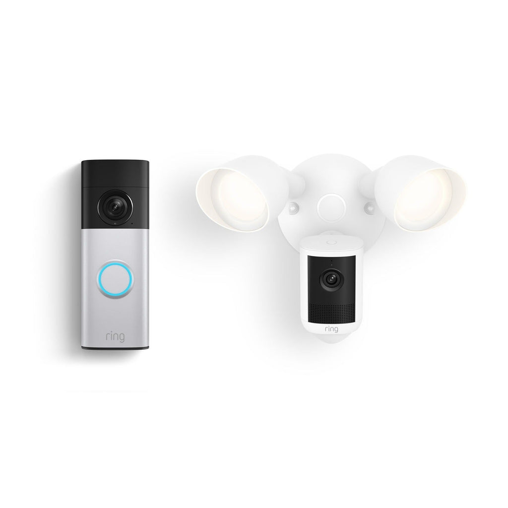 Battery Doorbell Plus (Newest Model) + Floodlight Cam, Wired (Newest Model)