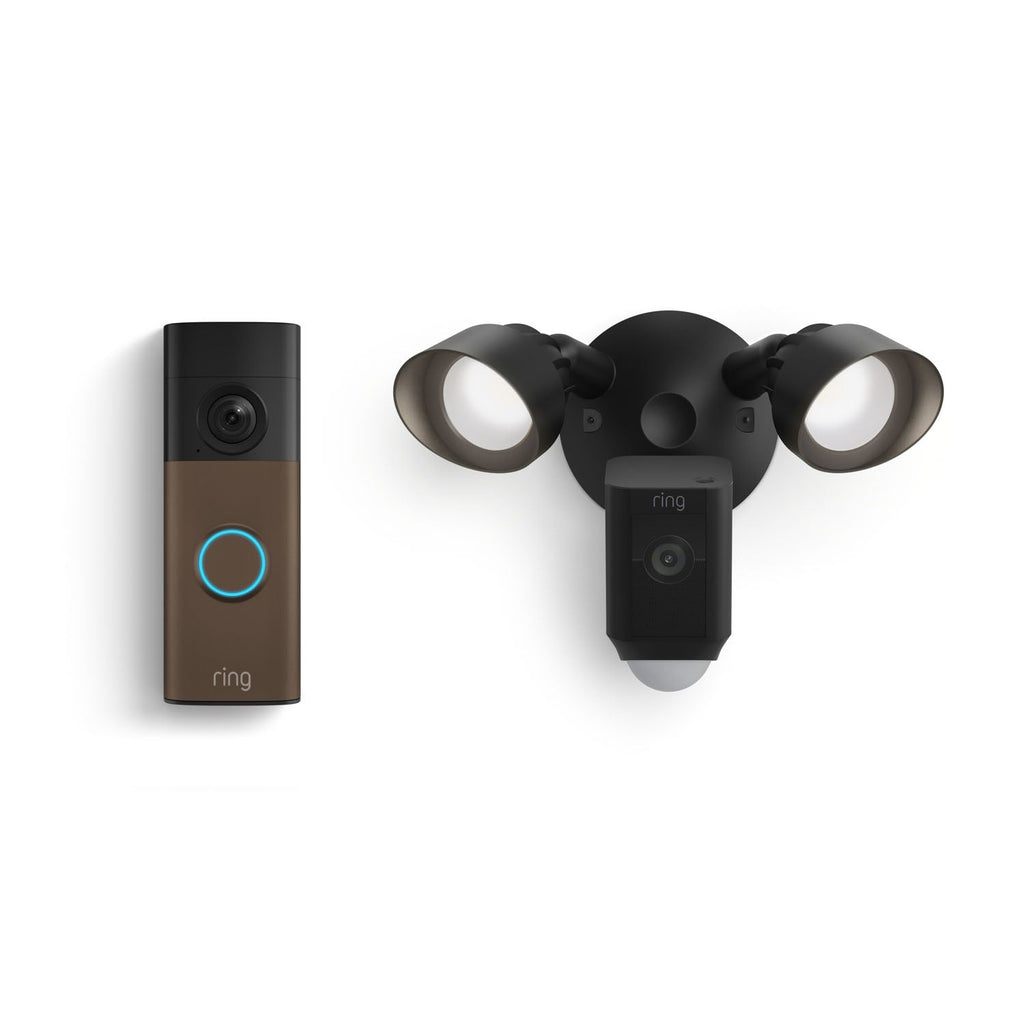 Battery Doorbell (Newest Model) + Floodlight Cam Plus, Wired