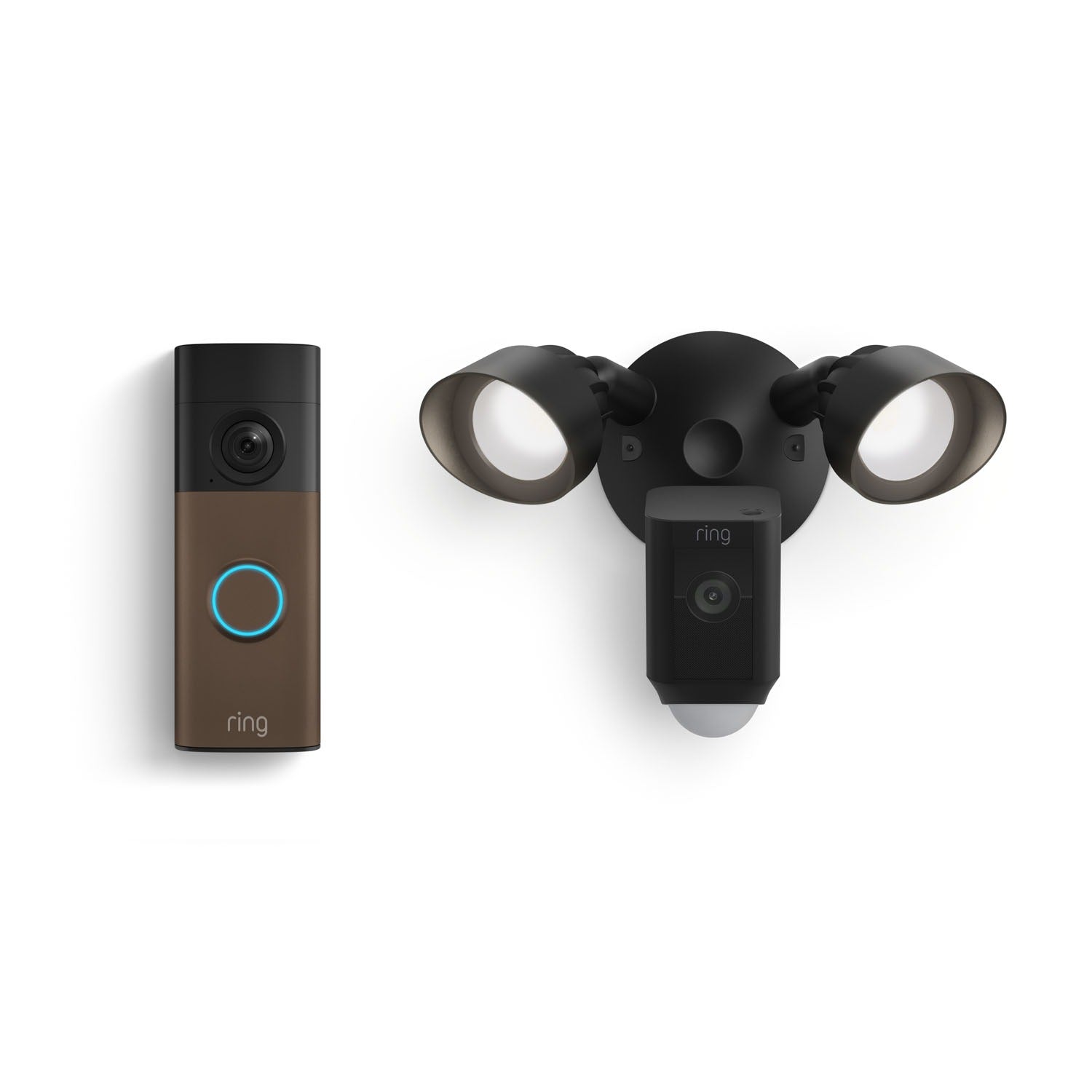 Battery Doorbell (Newest Model) + Floodlight Cam Plus, Wired