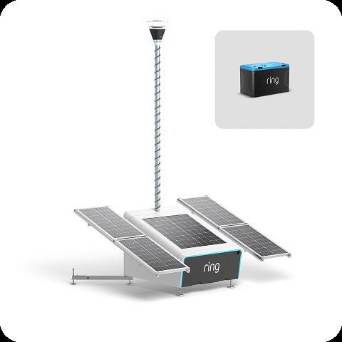 Ring Mobile Security Tower with iLOQ - Solar Panel Kit + 1x Battery