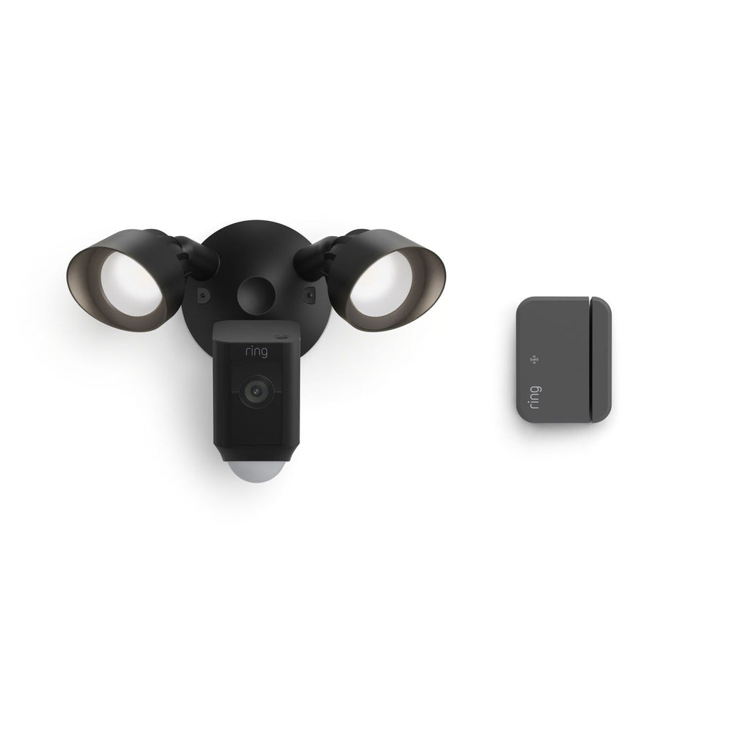 Floodlight Cam Plus, Wired + Outside Door Sensor (Newest Model)