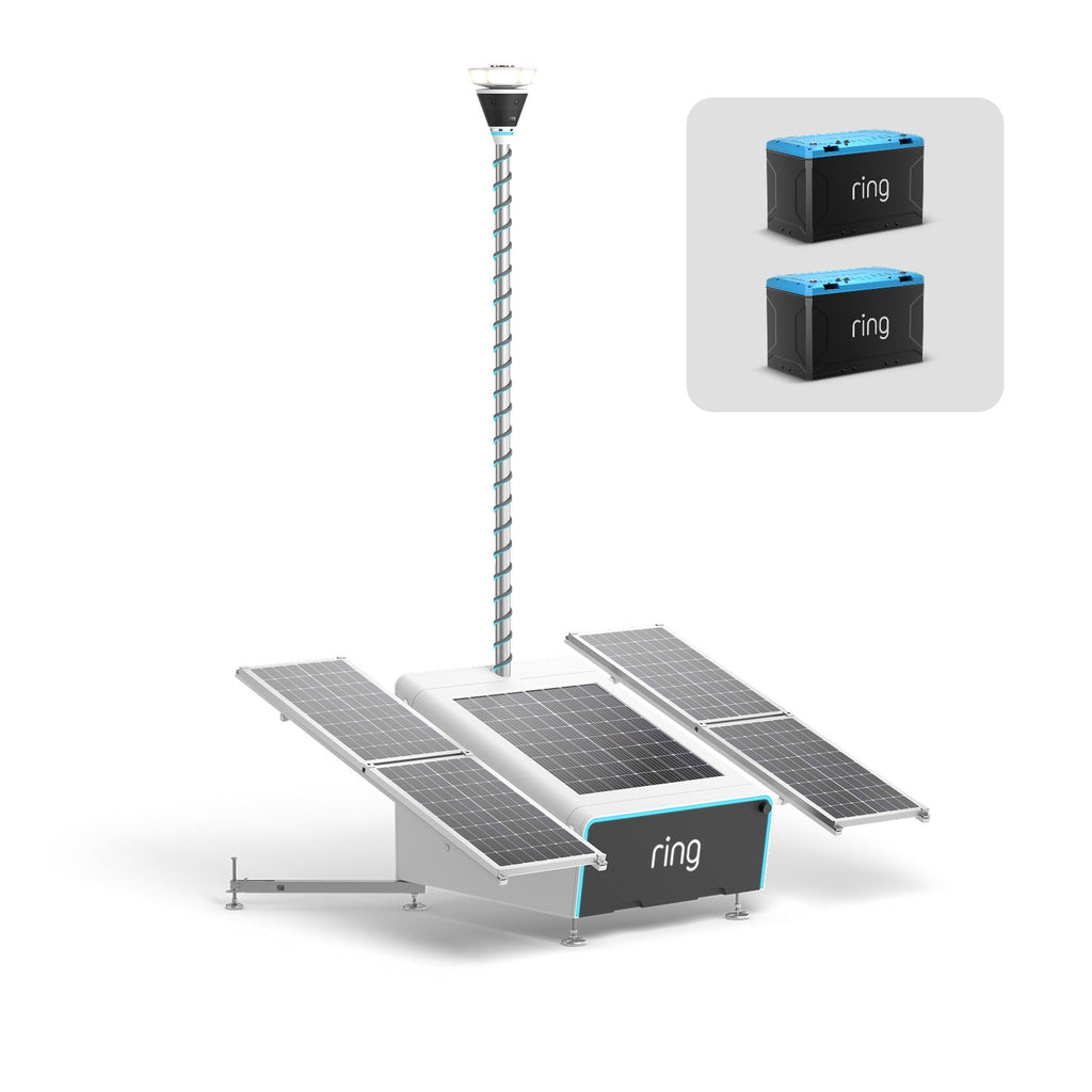 Ring Mobile Security Tower with iLOQ - Solar Panel Kit + 2x Battery