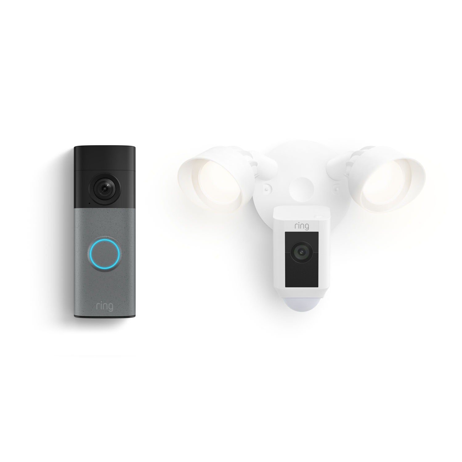 Battery Doorbell (Newest Model) + Floodlight Cam Plus, Wired