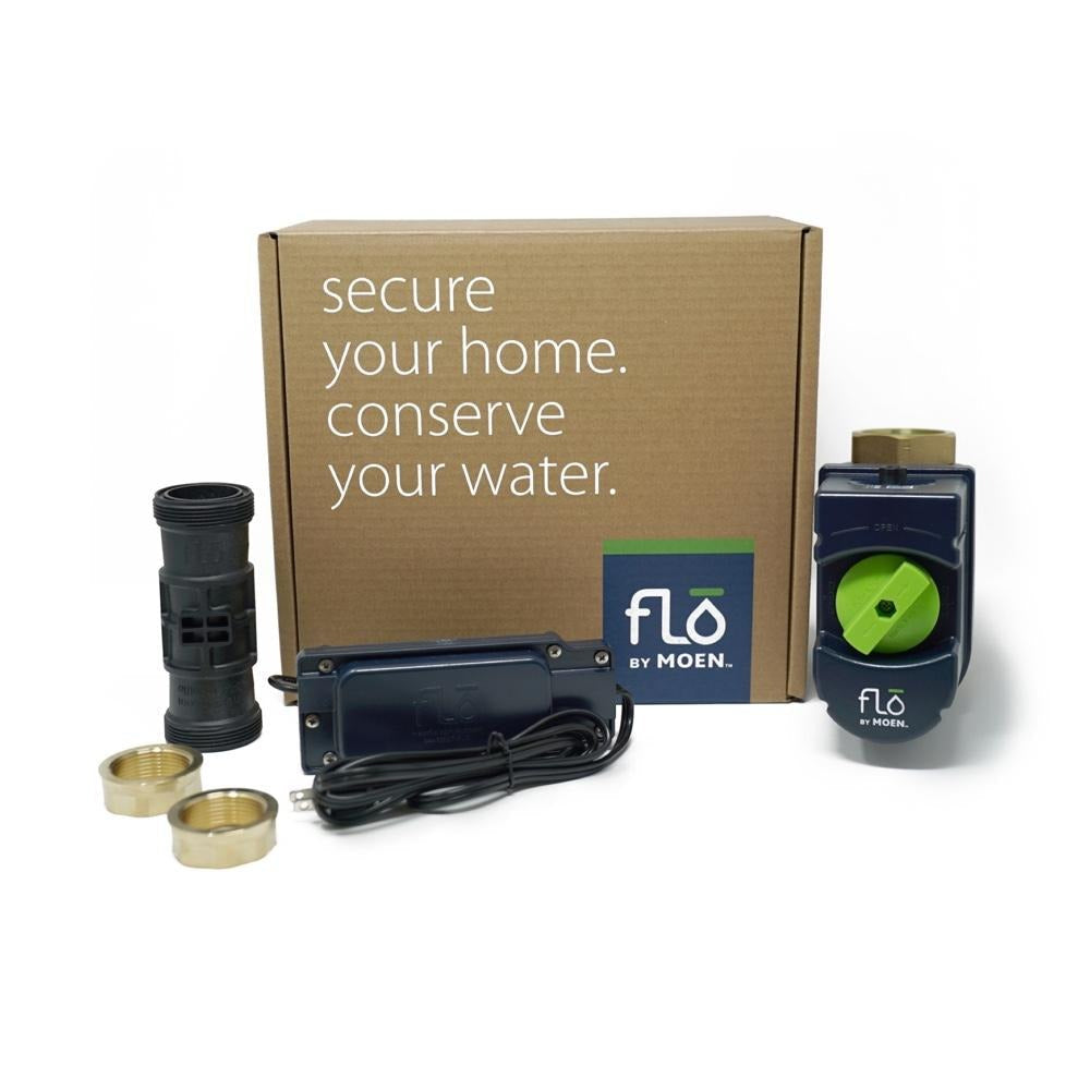 Flo by Moen 1-1/4-Inch Smart Water Shutoff (for Works with Ring)