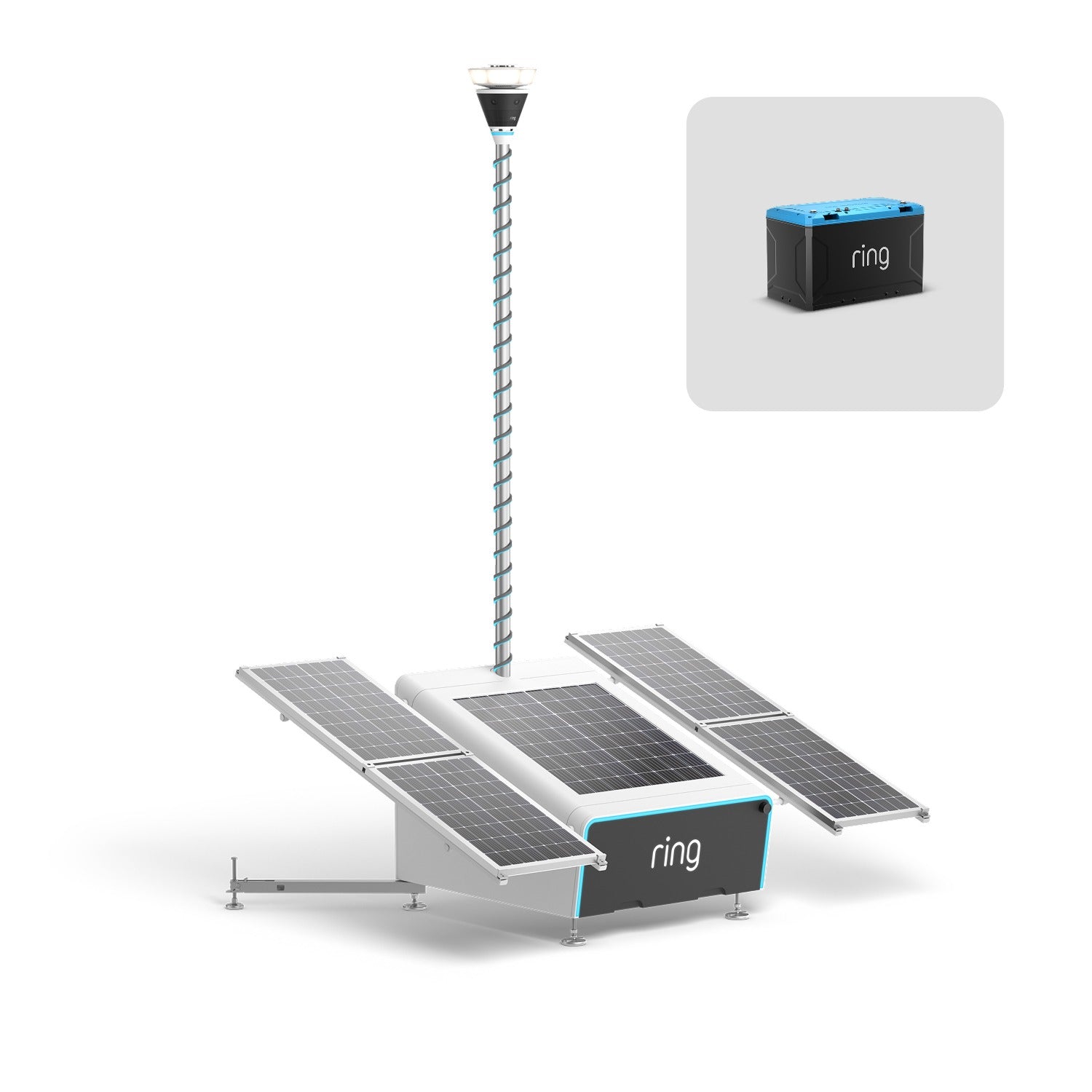 Ring Mobile Security Tower with iLOQ - Solar Panel Kit + 1x Battery