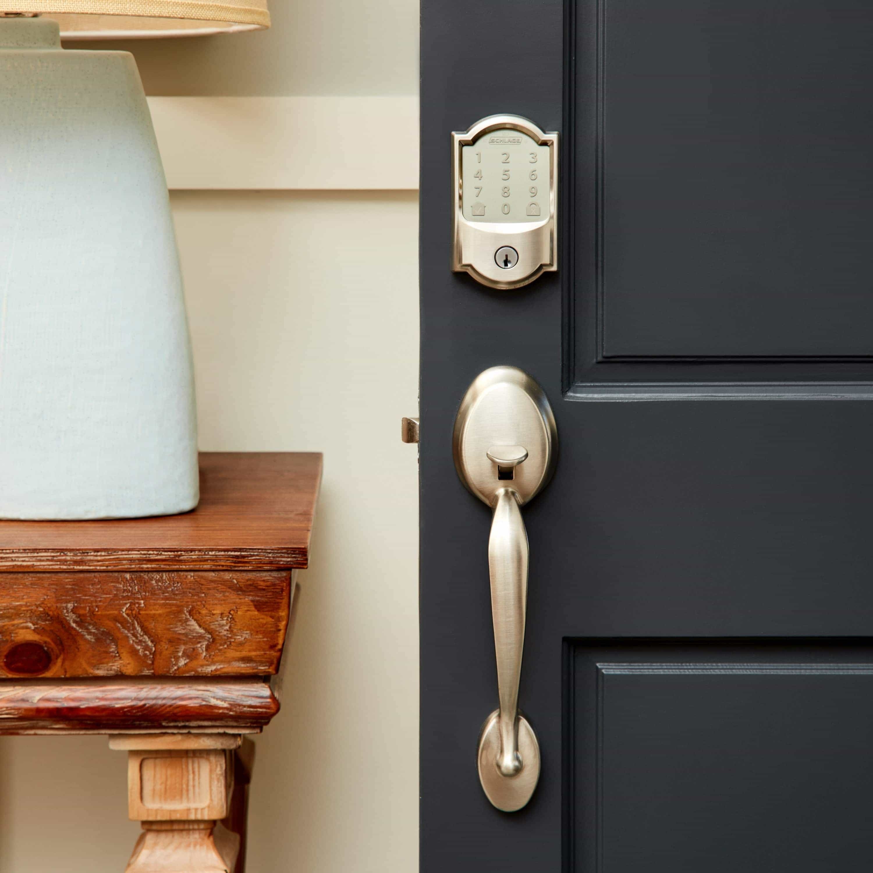 Schlage Encode Smart WiFi Deadbolt with Camelot Trim (for Works with Ring Video Doorbells and Cameras)