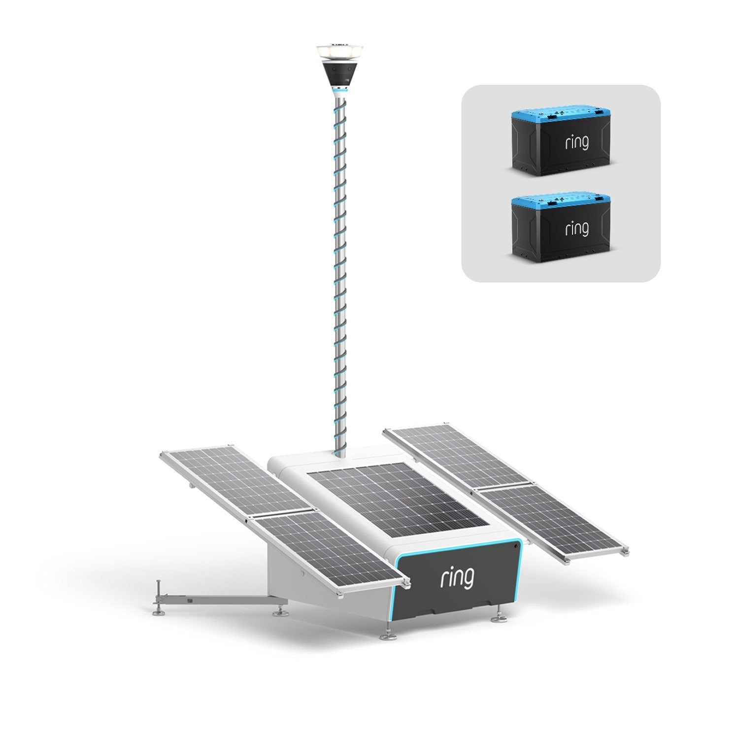 Ring Mobile Security Tower - Solar Panel Kit + 2x Battery