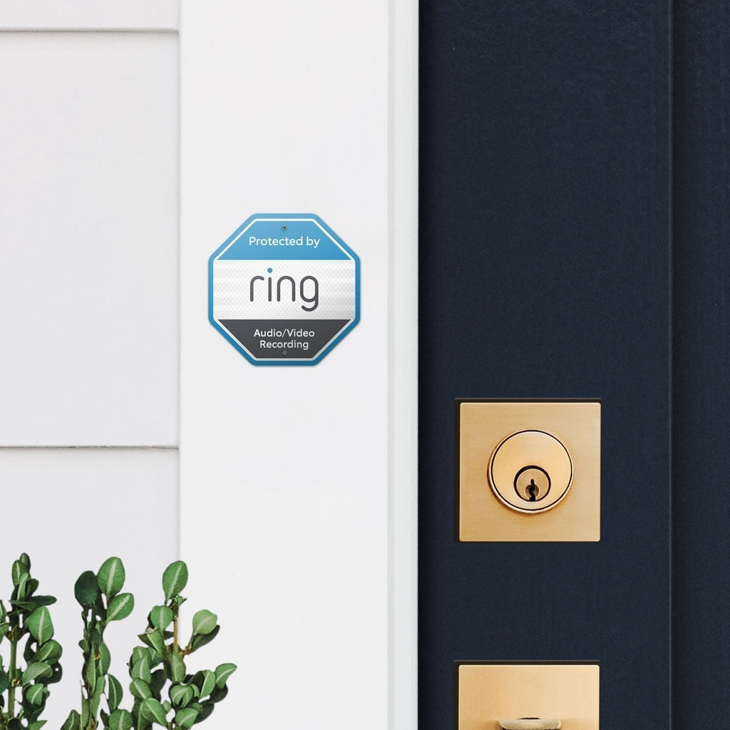 Ring Security Doorplate Sign