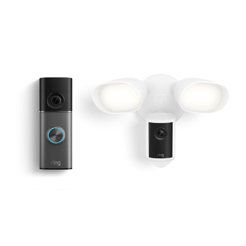 Battery Doorbell Pro (Newest Model) + Floodlight Cam Pro, Wired (Newest Model)