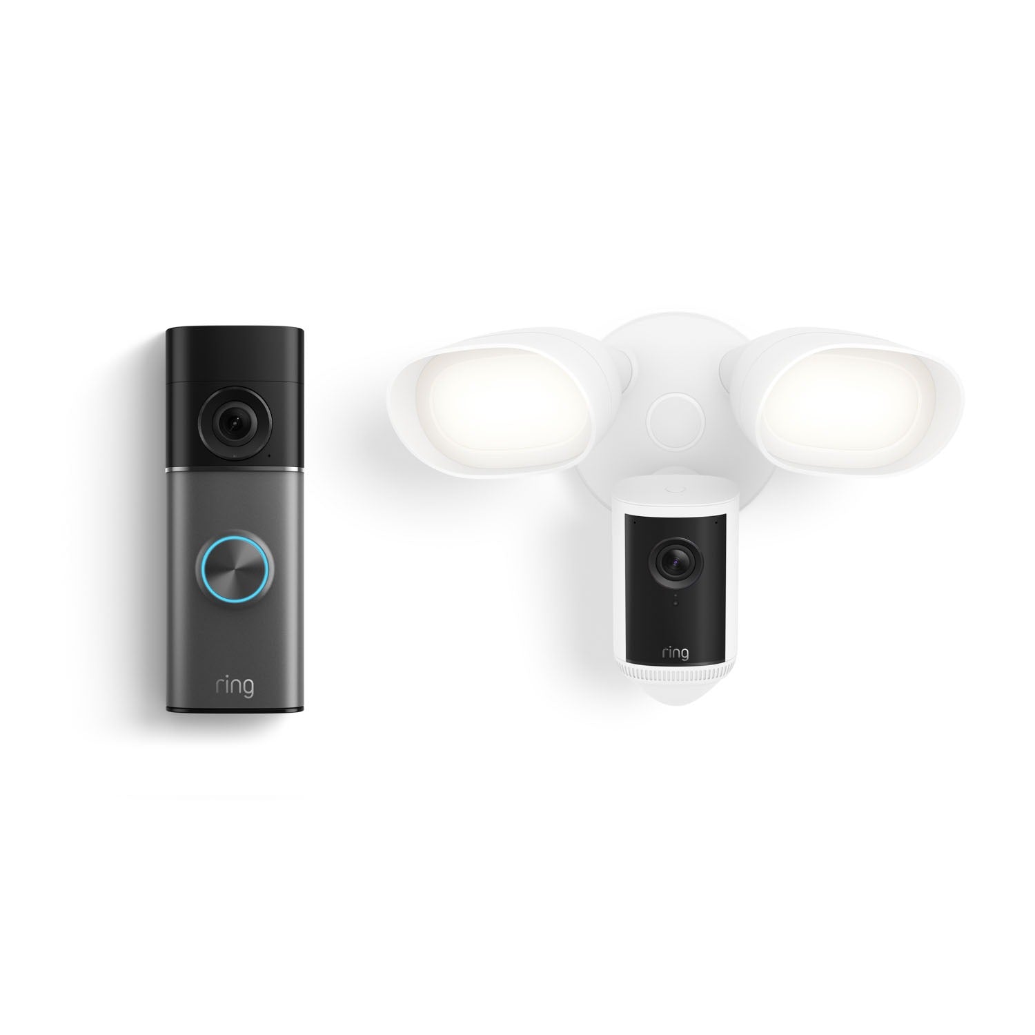 Battery Doorbell Pro (Newest Model) + Floodlight Cam Pro, Wired (Newest Model)